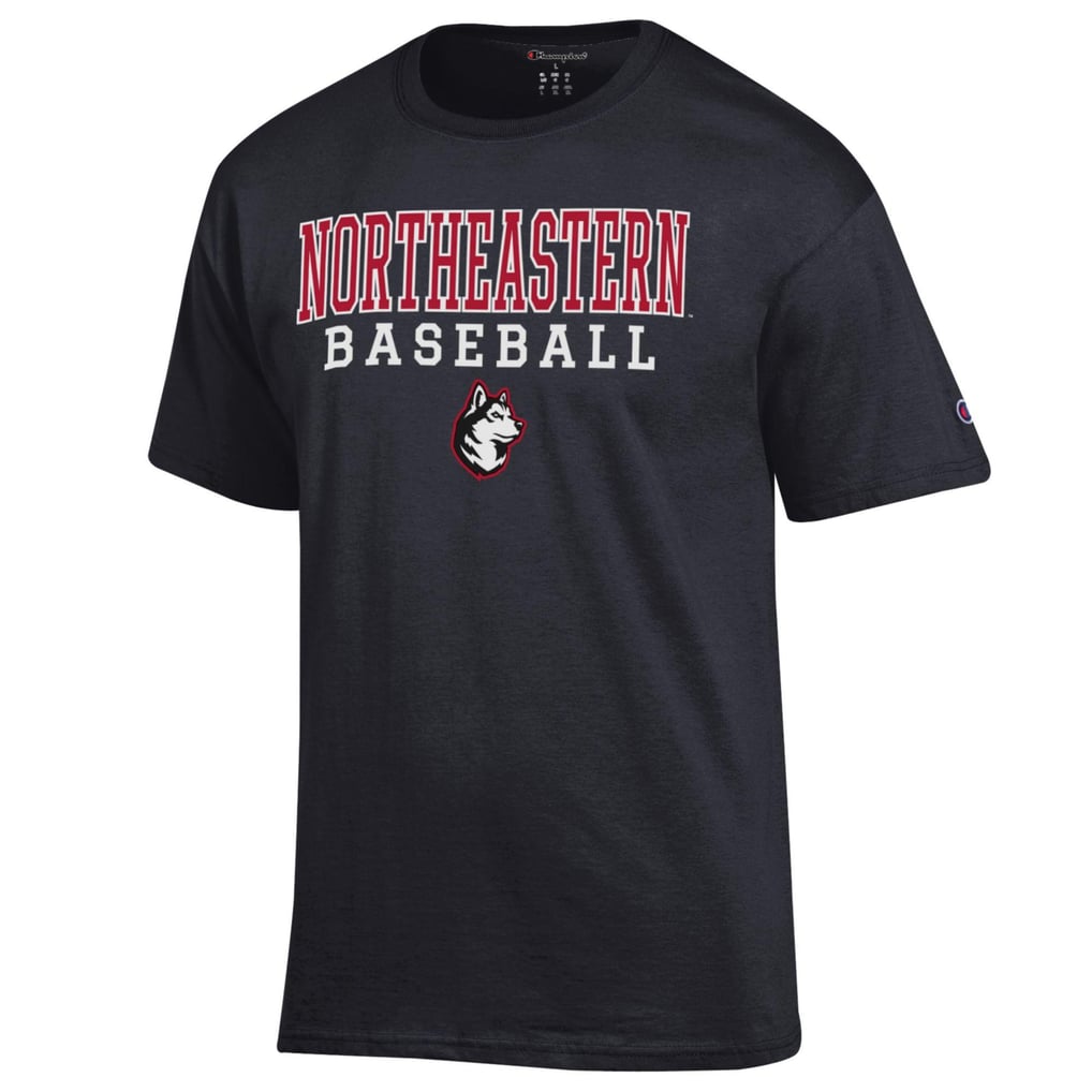  Northeastern Huskies Champion Stack Baseball T-Shirt - Black