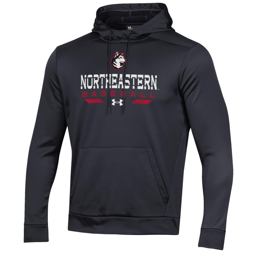  Northeastern Huskies Under Armour Baseball Pullover Hoodie - Black