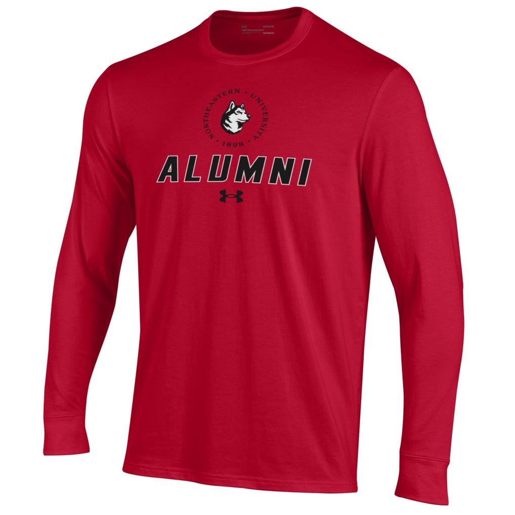  Northeastern Huskies Under Armour Alumni Performance Long Sleeve T-Shirt - Red