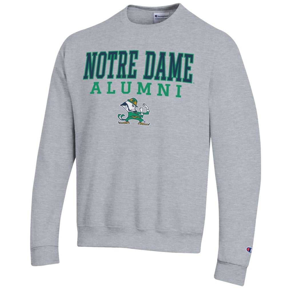  Notre Dame Fighting Irish Champion Alumni Logo Pullover Sweatshirt - Gray