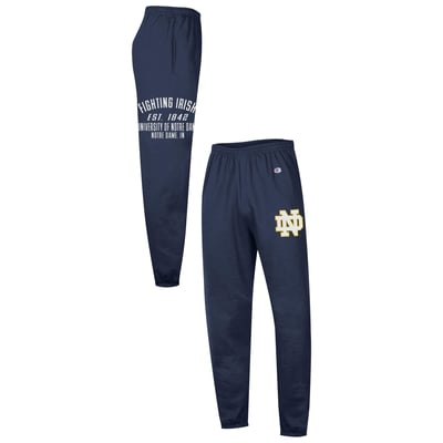  Notre Dame Fighting Irish Champion Powerblend Banded Fleece Sweatpants - Navy
