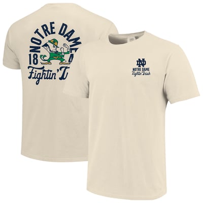 Notre Dame Fighting Irish Comfort Colors Mascot Overlay T-Shirt - Cream