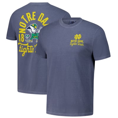 Notre Dame Fighting Irish Comfort Colors Mascot Overlay T-Shirt - Navy