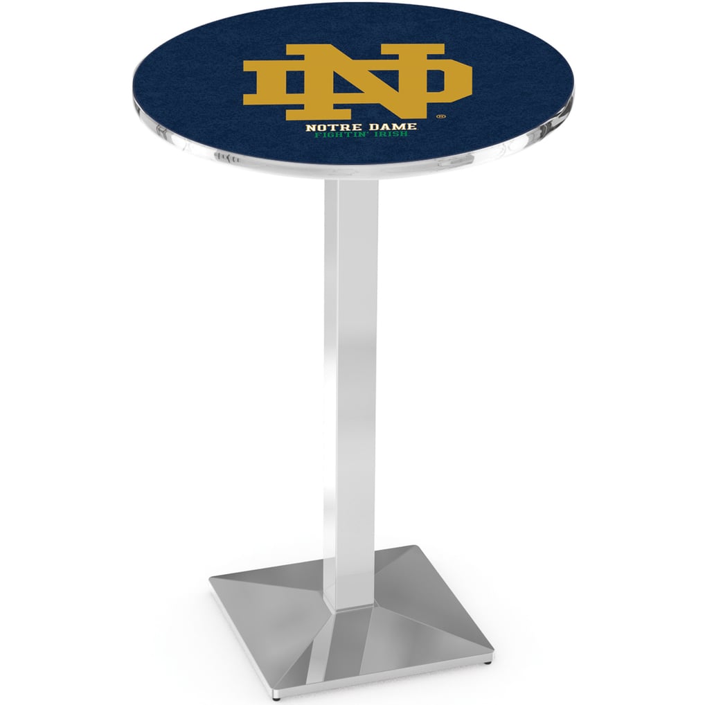 Notre Dame Fighting Irish 36" Alternate Square Base Chrome Pub Table