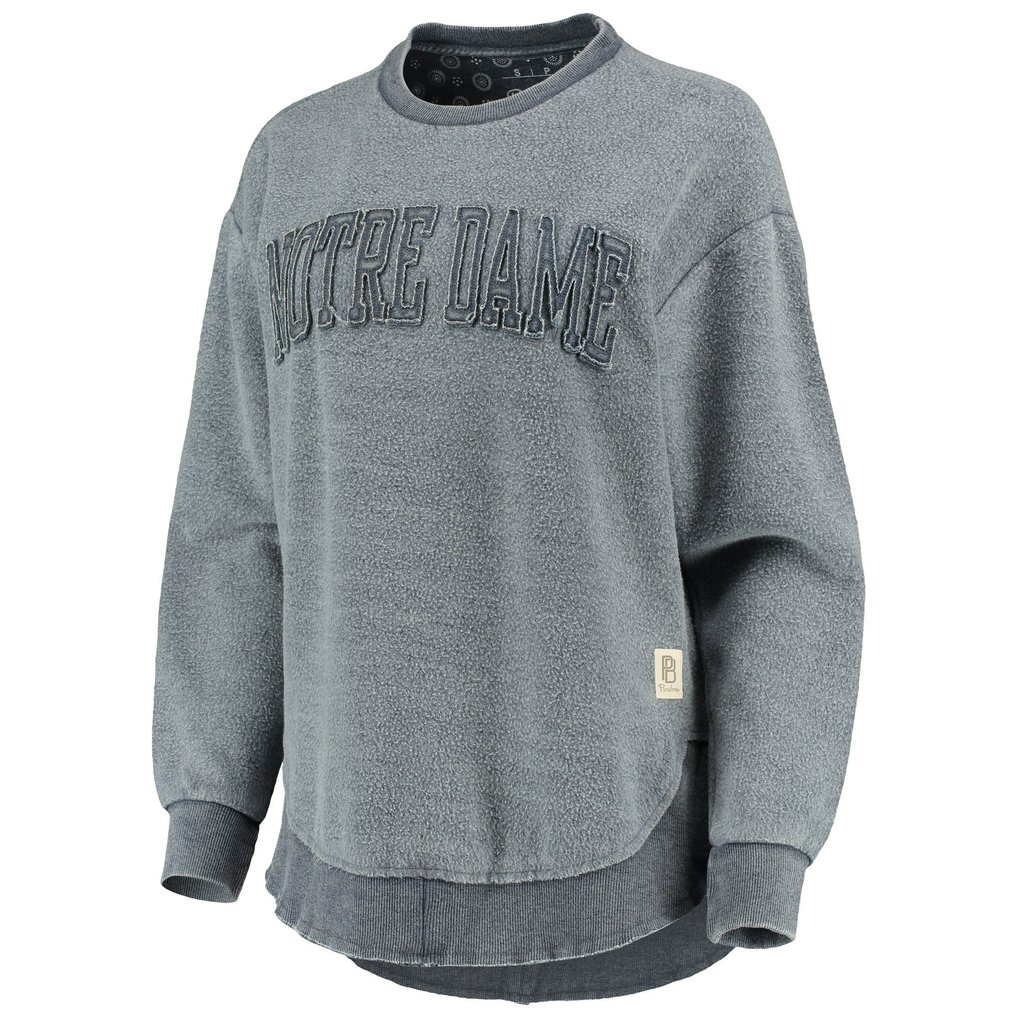 Notre Dame Fighting Irish Pressbox Women's Ponchoville Pullover Sweatshirt - Navy