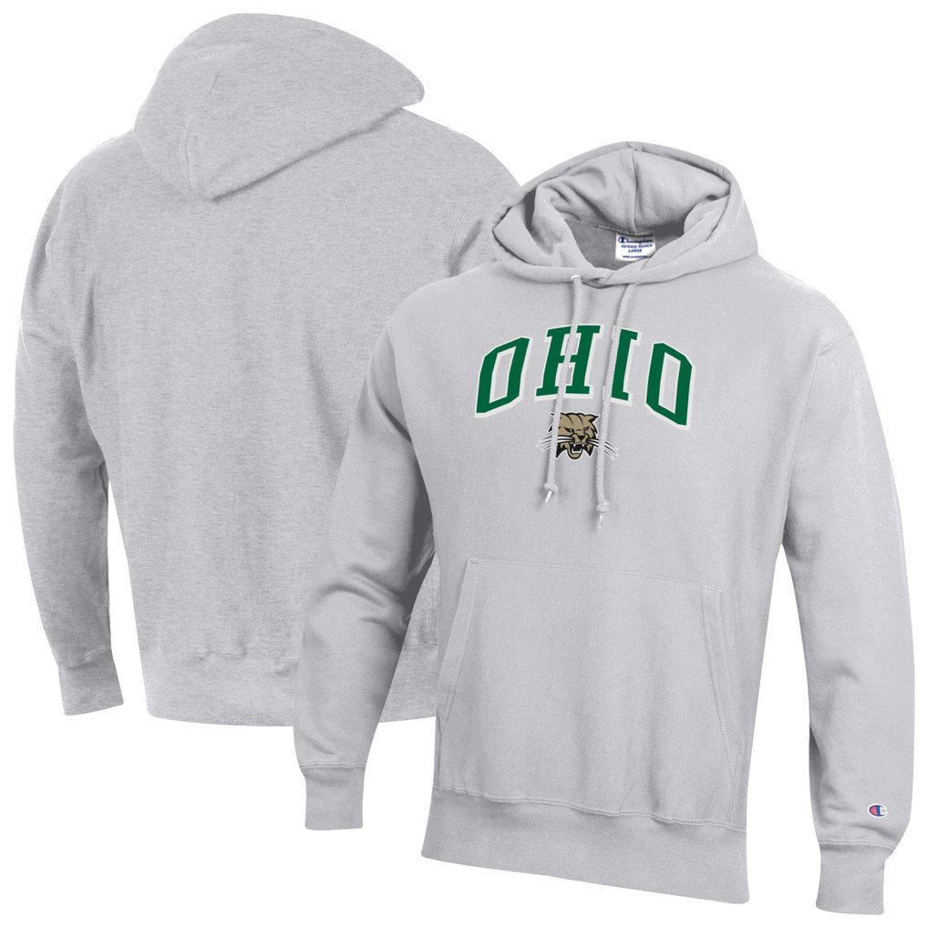 Ohio Bobcats Champion Reverse Weave Hoodie - Gray