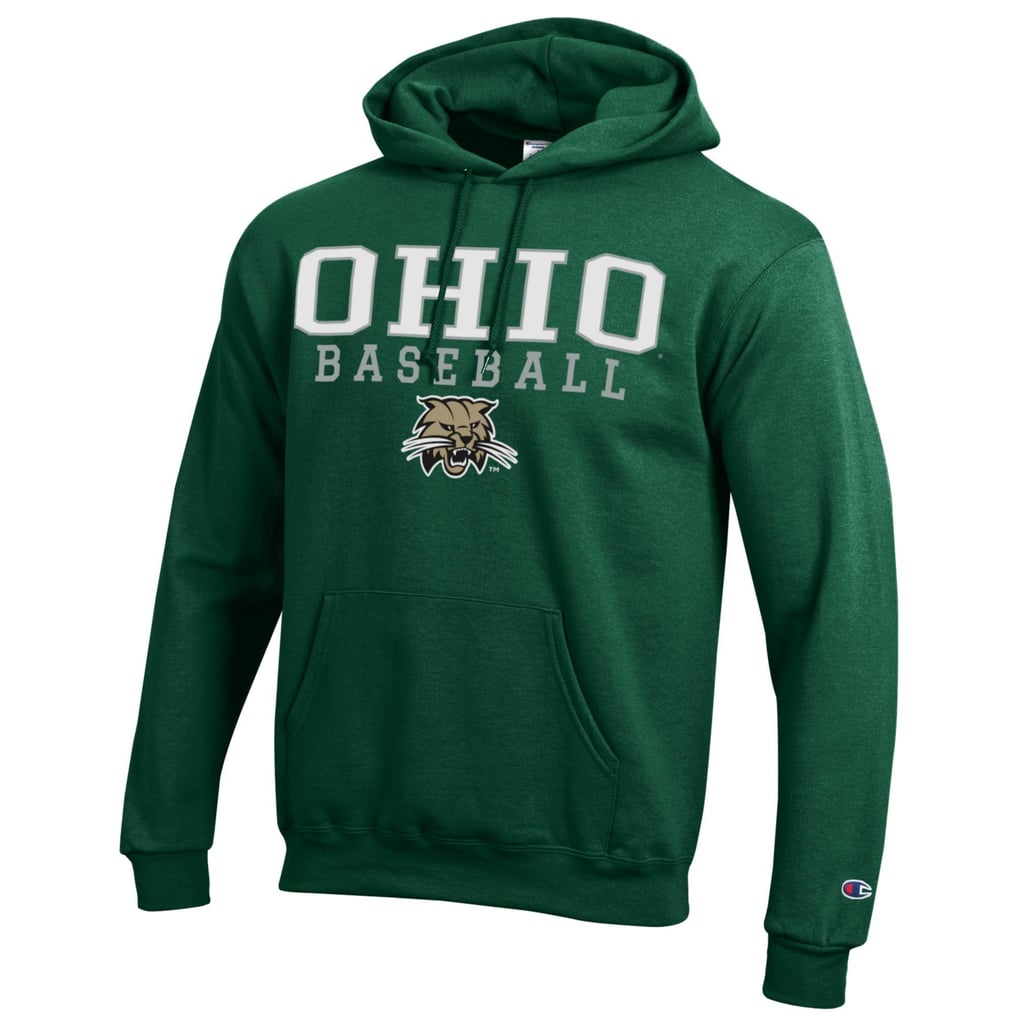  Ohio Bobcats Champion Stack Baseball Powerblend Pullover Hoodie - Green