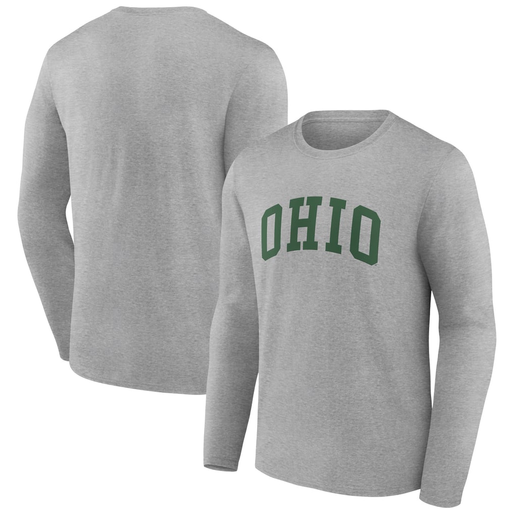 Ohio Bobcats Basic Arch Long Sleeve T-Shirt - Gray