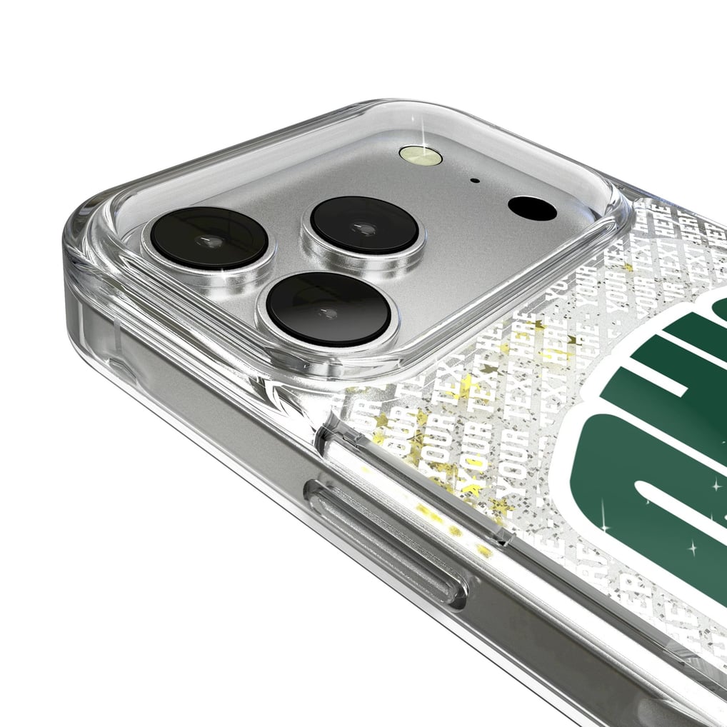 Ohio Bobcats iPhone Endzone Personalized Glitter Case