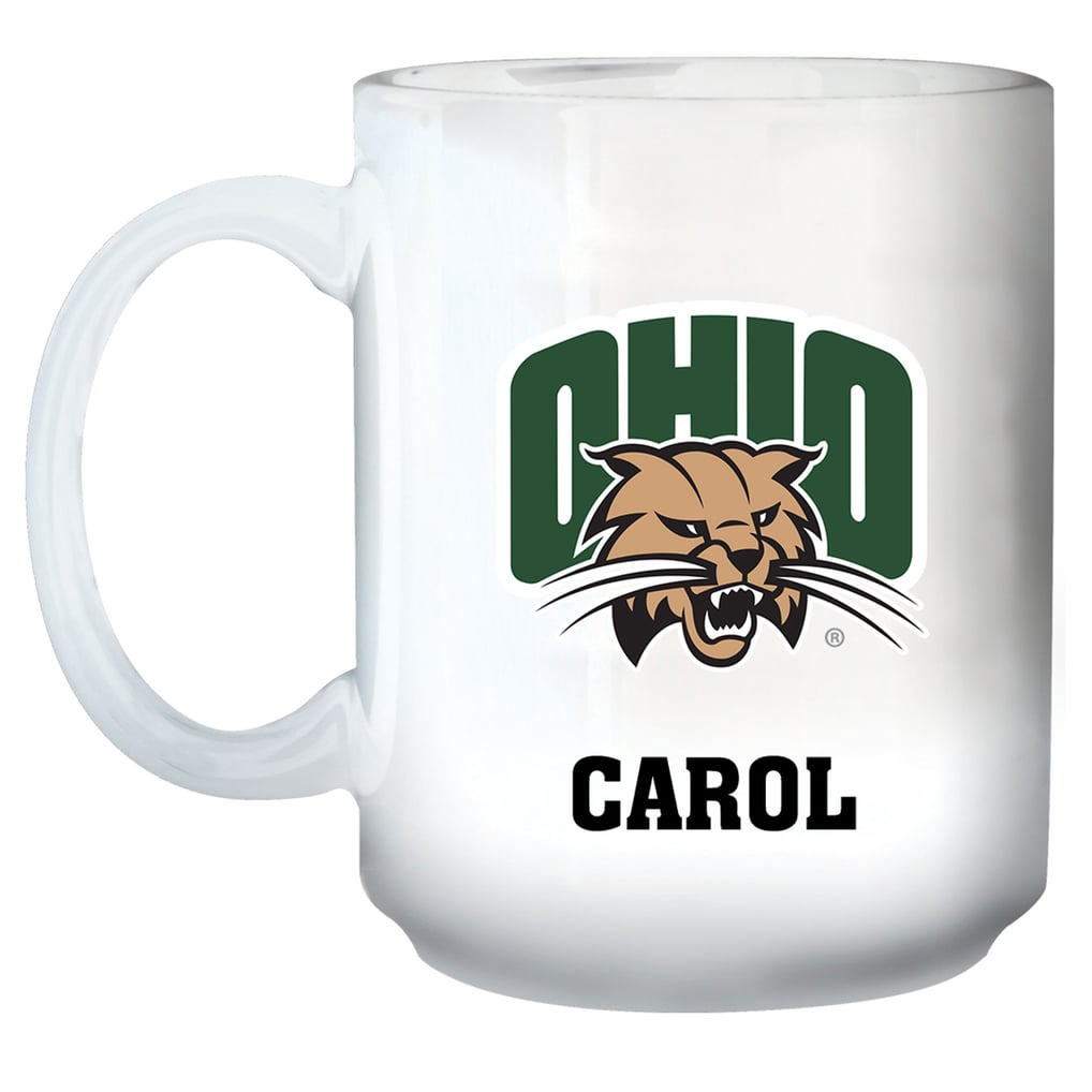 Ohio Bobcats 15oz. Personalized Mug - White