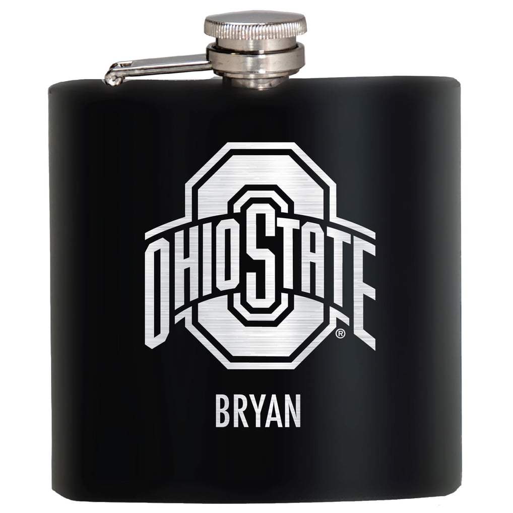Ohio State Buckeyes 6oz. Personalized Stealth Hip Flask - Black