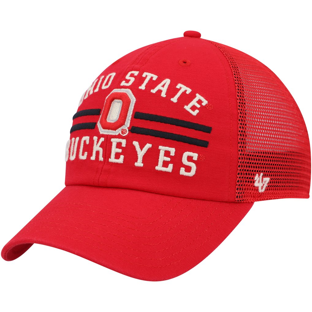 Ohio State Buckeyes '47 High Point Clean Up Trucker Snapback Hat - Scarlet