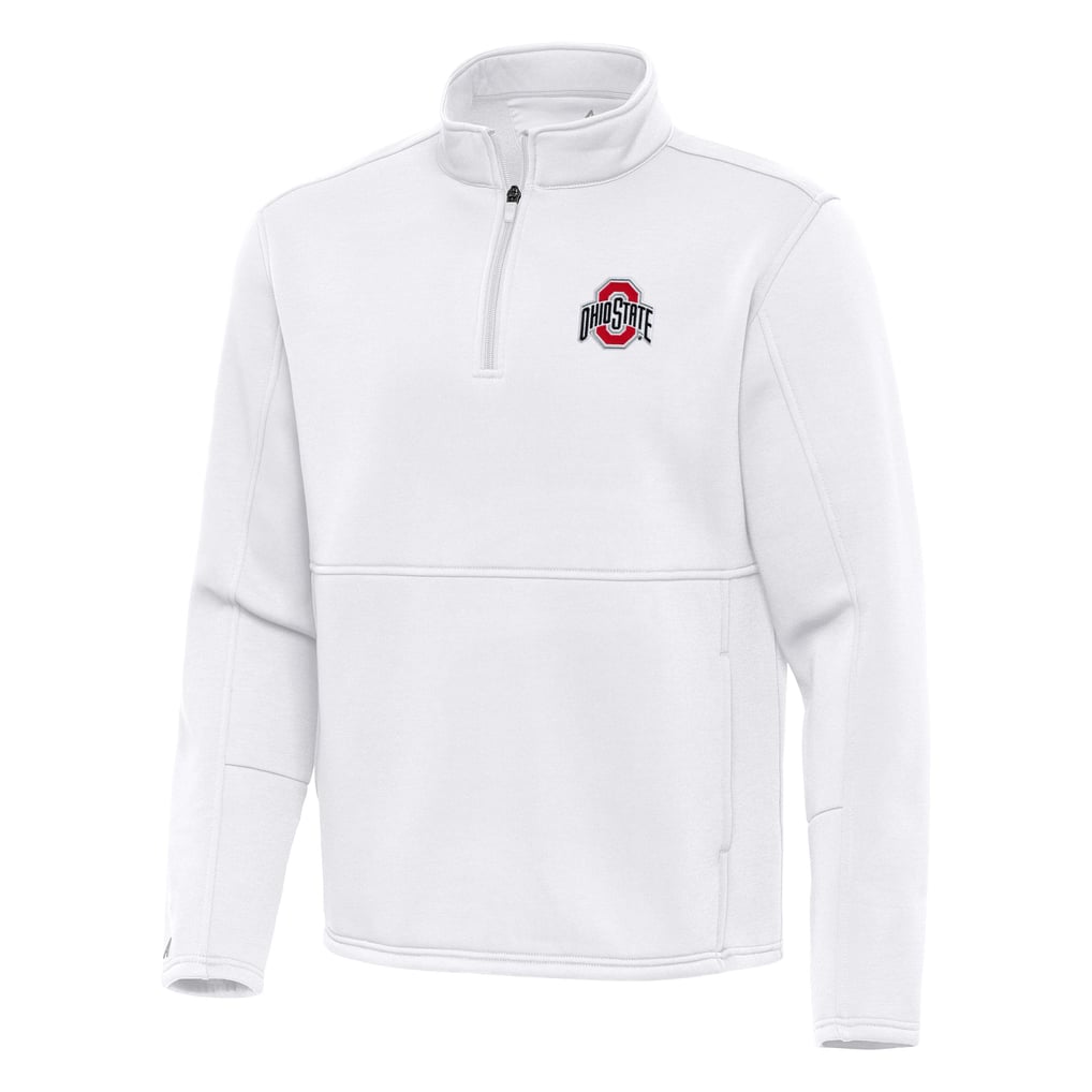 Ohio State Buckeyes Antigua Twist Quarter-Zip Pullover Jacket - White