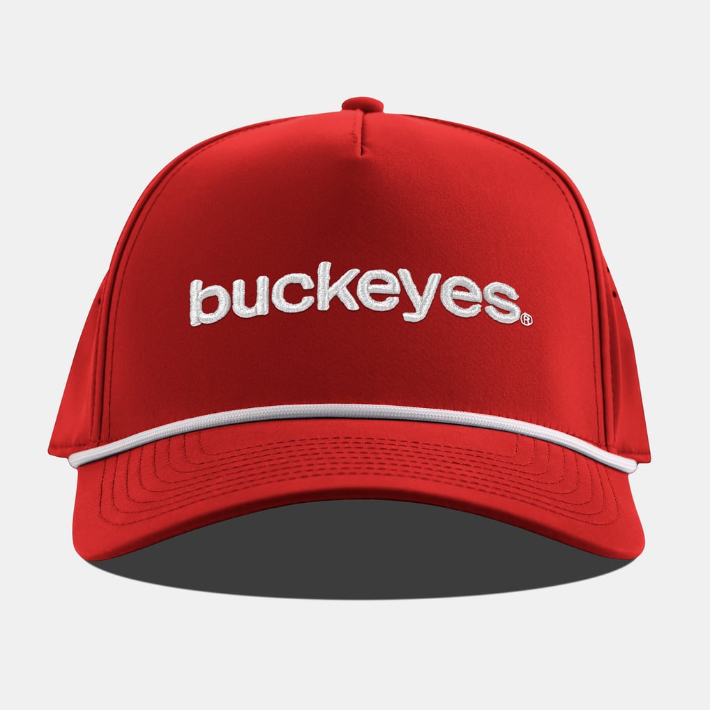  Ohio State Buckeyes Branded Bills Statement Adjustable Rope Hat - Red