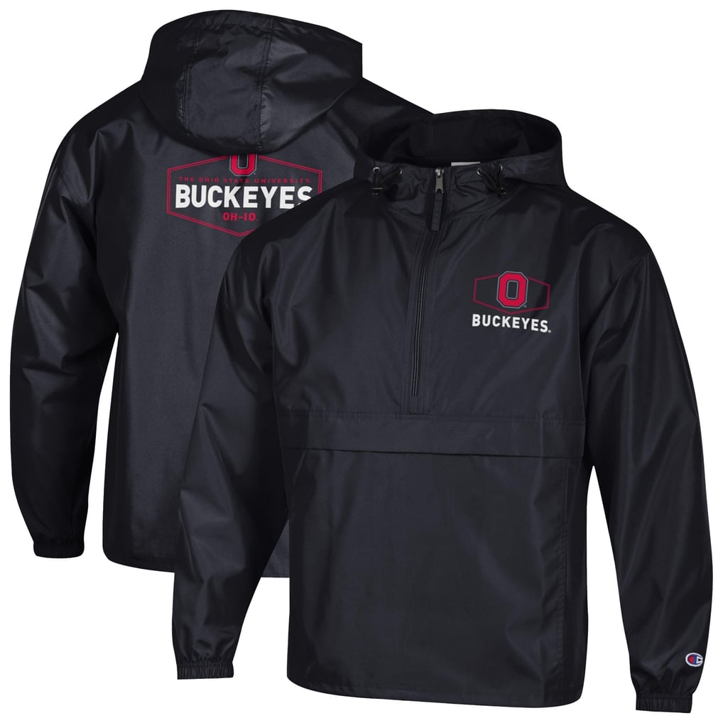 Ohio State Buckeyes Champion Delay Packable Half-Zip Jacket - Black