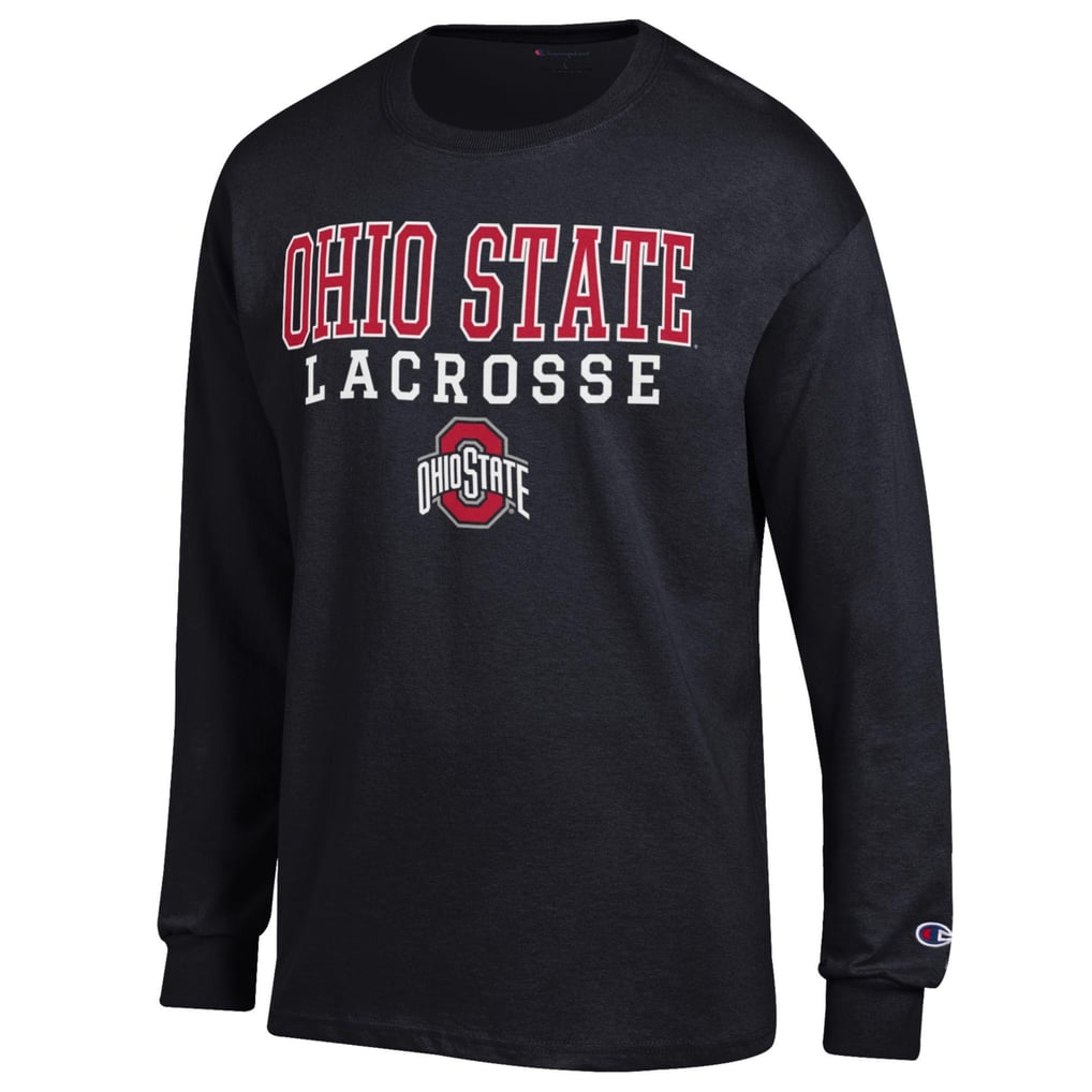 Ohio State Buckeyes Champion Lacrosse Stack Long Sleeve T-Shirt - Black
