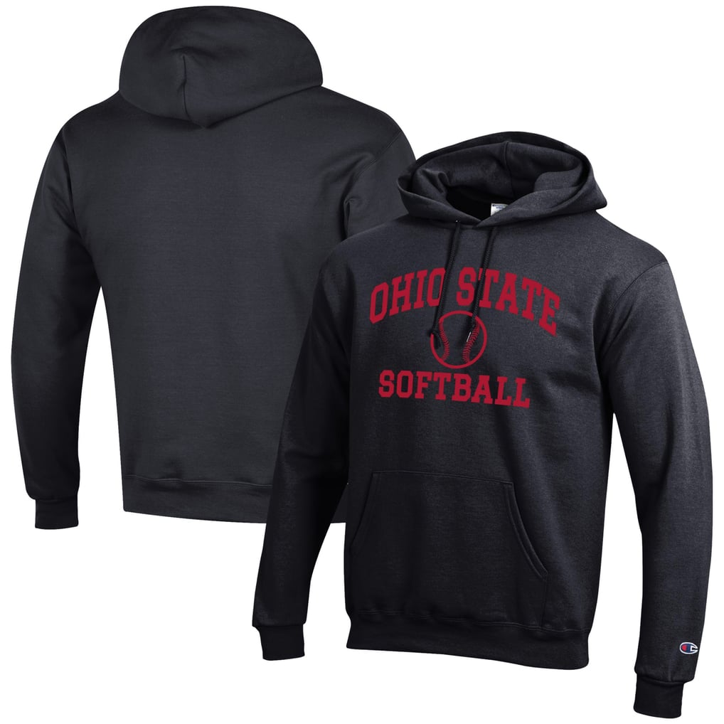  Ohio State Buckeyes Champion Softball Icon Powerblend Pullover Hoodie - Black