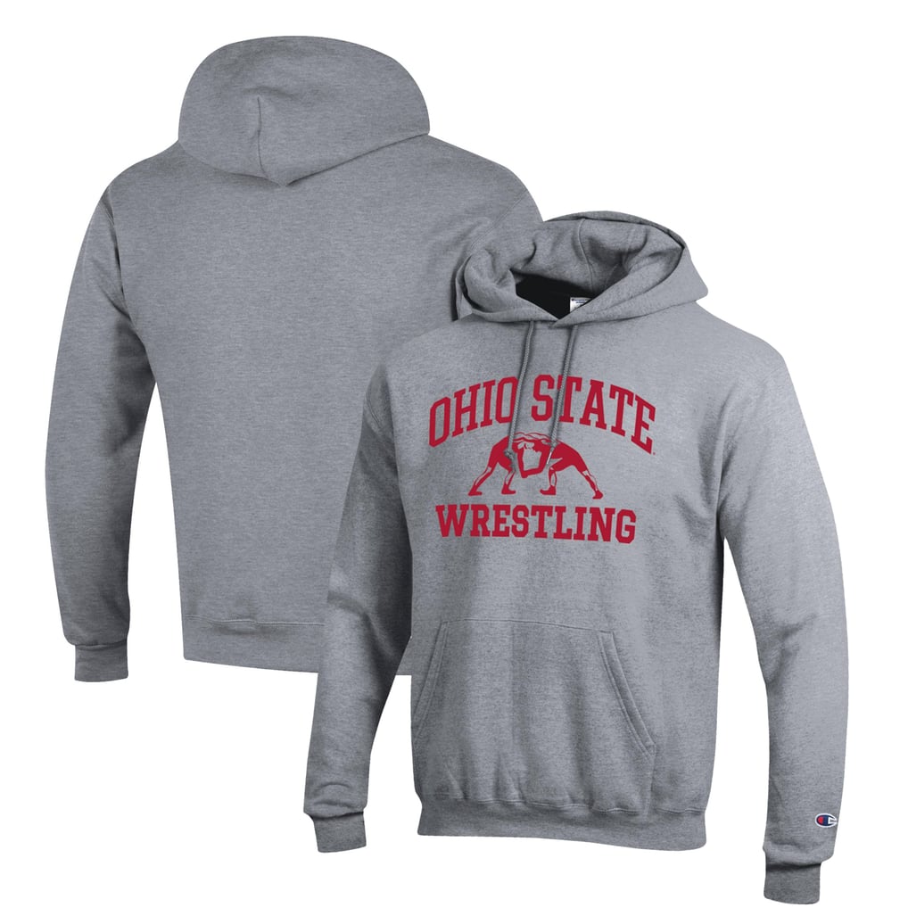 Ohio State Buckeyes Champion Wrestling Icon Pullover Hoodie - Gray