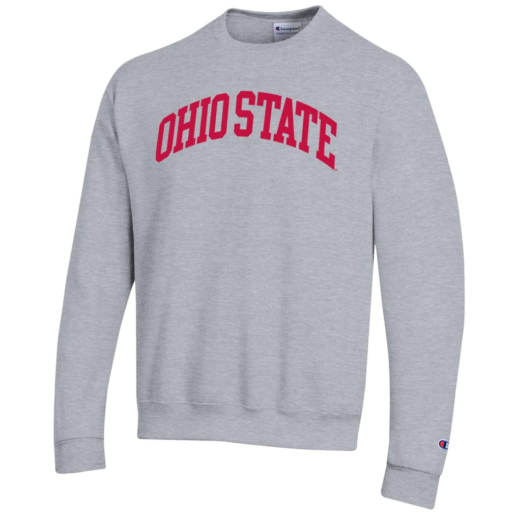  Ohio State Buckeyes Champion Basic Arch Fleece Pullover Sweatshirt - Heather Gray