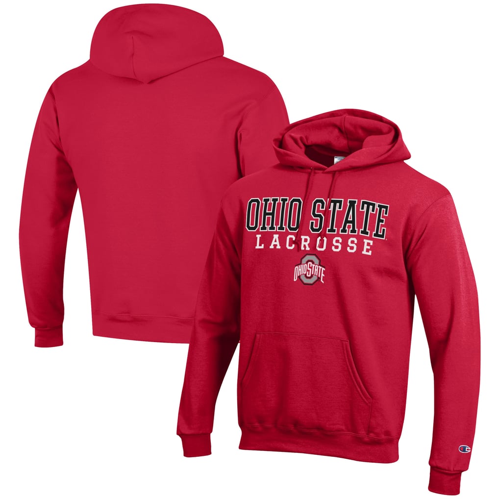 Ohio State Buckeyes Champion Lacrosse Stack Pullover Hoodie - Scarlet