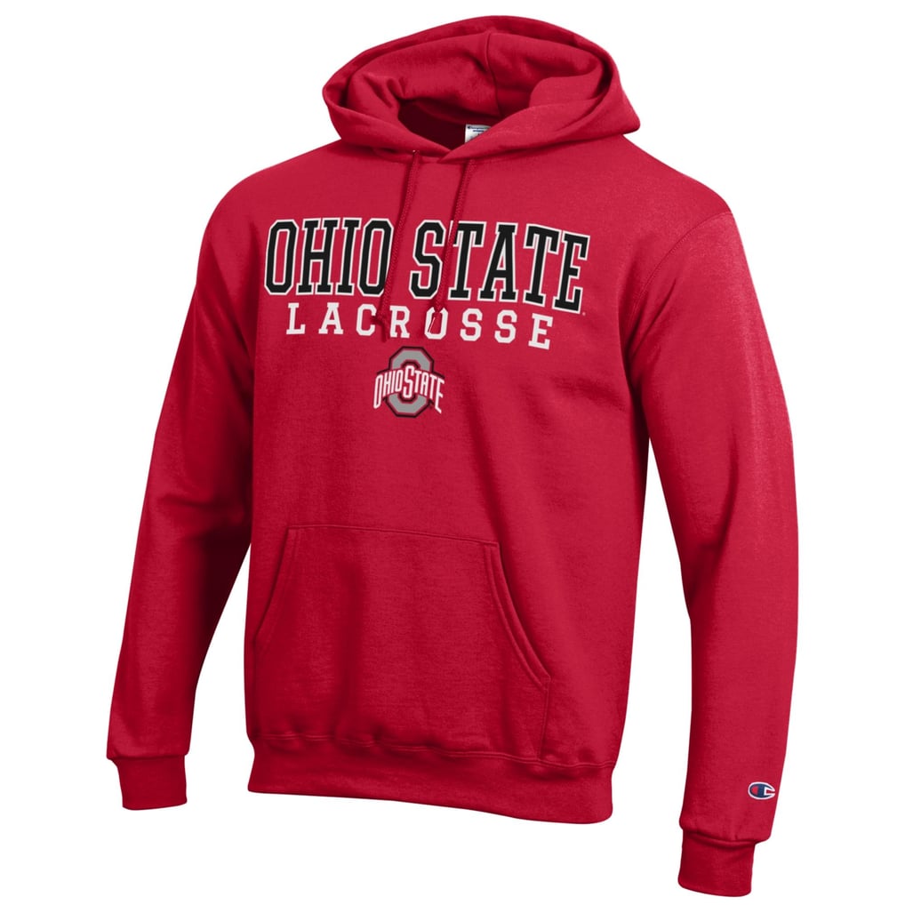 Ohio State Buckeyes Champion Lacrosse Stack Pullover Hoodie - Scarlet