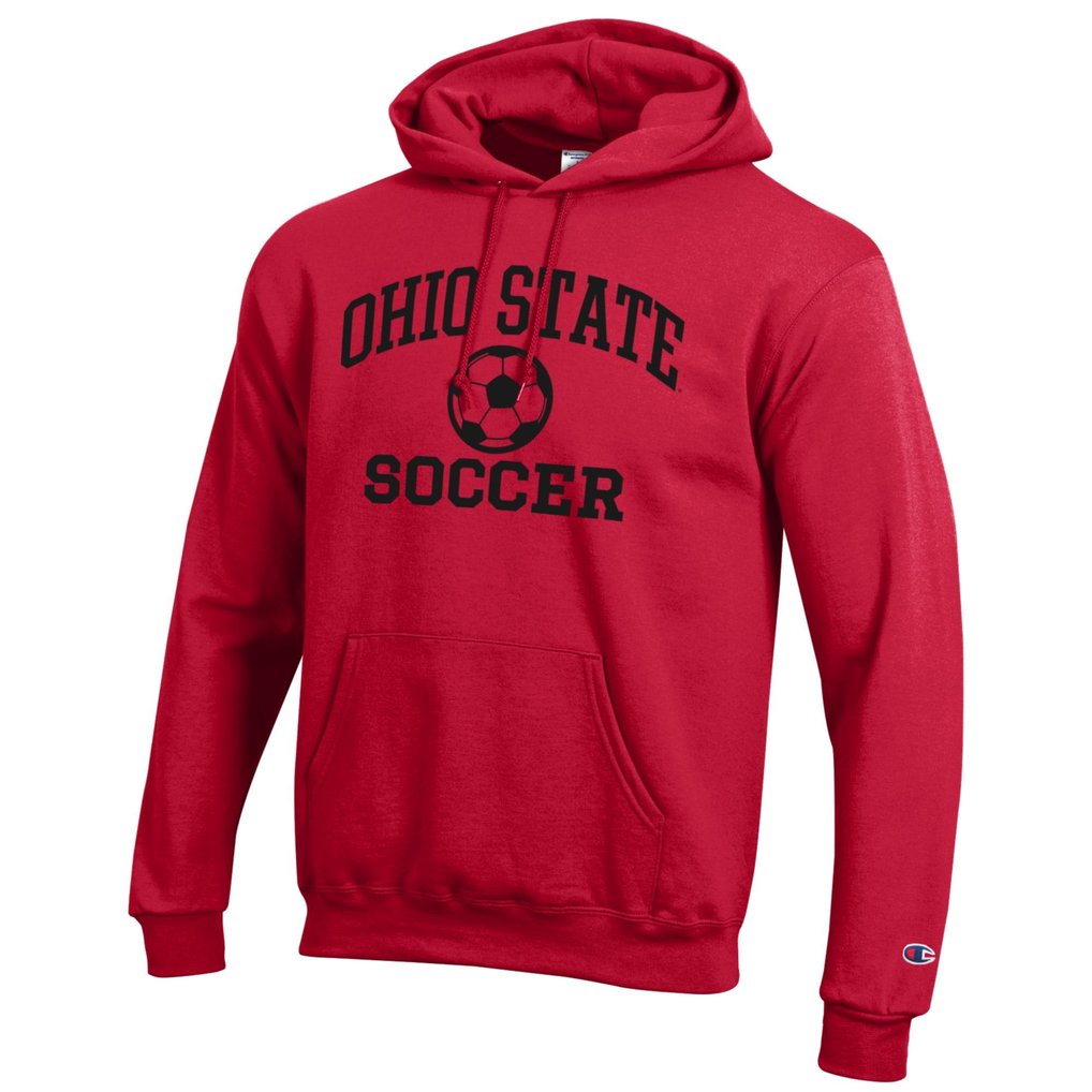 Ohio State Buckeyes Champion Soccer Icon Powerblend Pullover Hoodie - Scarlet