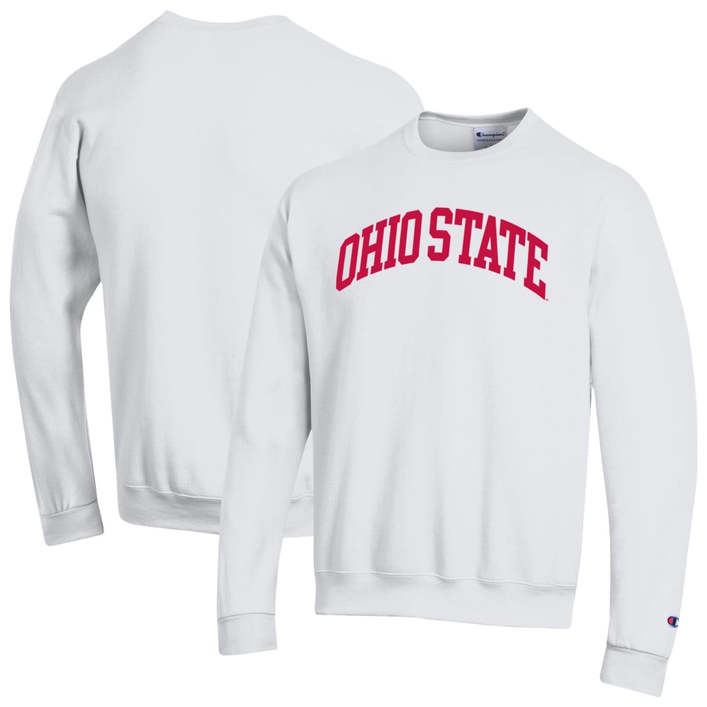  Ohio State Buckeyes Champion Basic Arch Fleece Pullover Sweatshirt - White