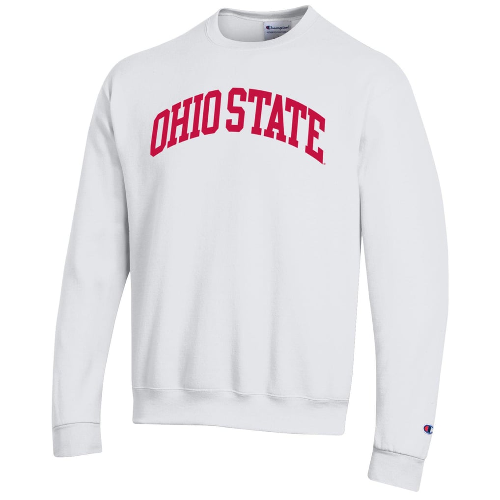  Ohio State Buckeyes Champion Basic Arch Fleece Pullover Sweatshirt - White