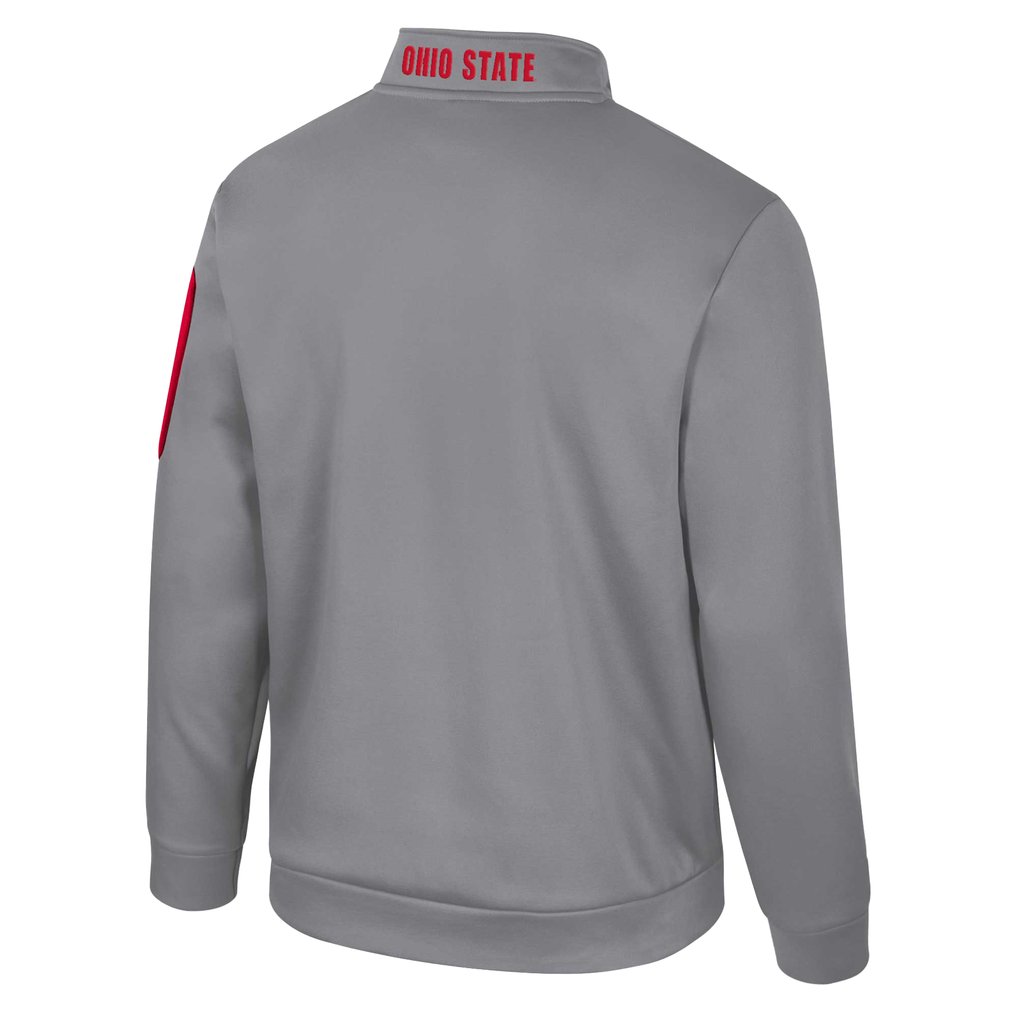 Ohio State Buckeyes Colosseum Mainframe Quarter-Zip Fleece Jacket - Gray