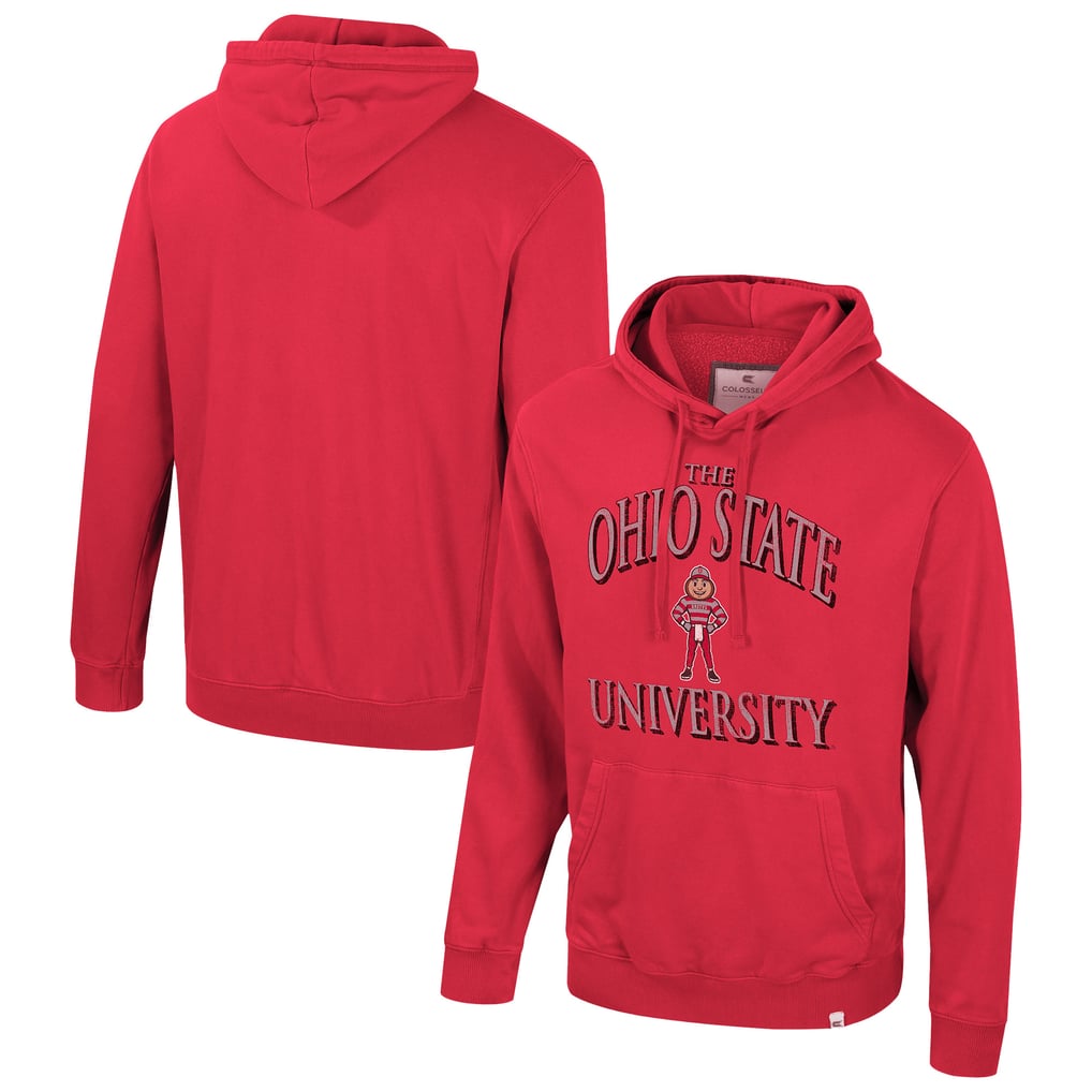 Ohio State Buckeyes Colosseum Big & Tall Cap E-Tan Pullover Hoodie - Scarlet