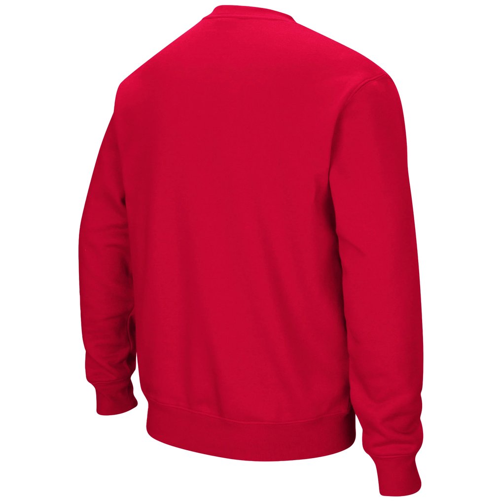 Ohio State Buckeyes Colosseum Team Arch & Logo Tackle Twill Pullover Sweatshirt - Scarlet