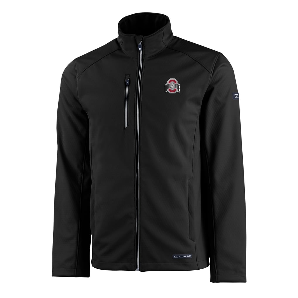 Ohio State Buckeyes Cutter & Buck Primary Logo Evoke Eco Softshell Recycled Full-Zip Jacket - Black