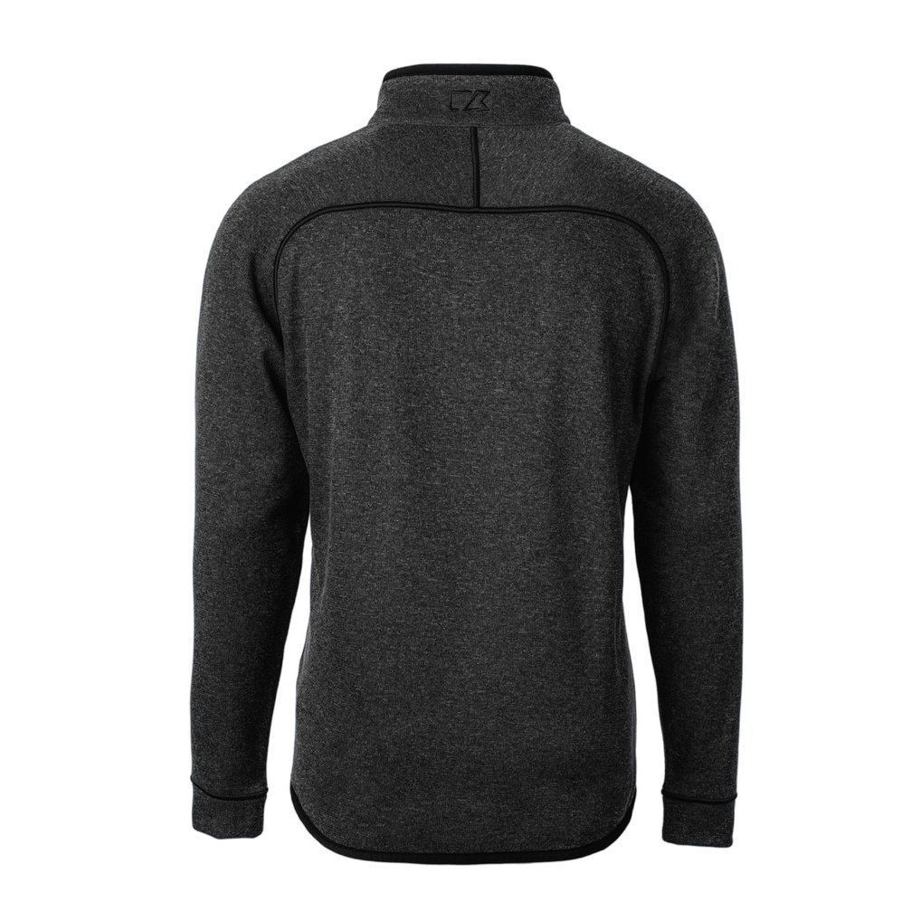  Ohio State Buckeyes Cutter & Buck Alumni Logo Mainsail Sweater-Knit Half-Zip Pullover Jacket - Heather Charcoal
