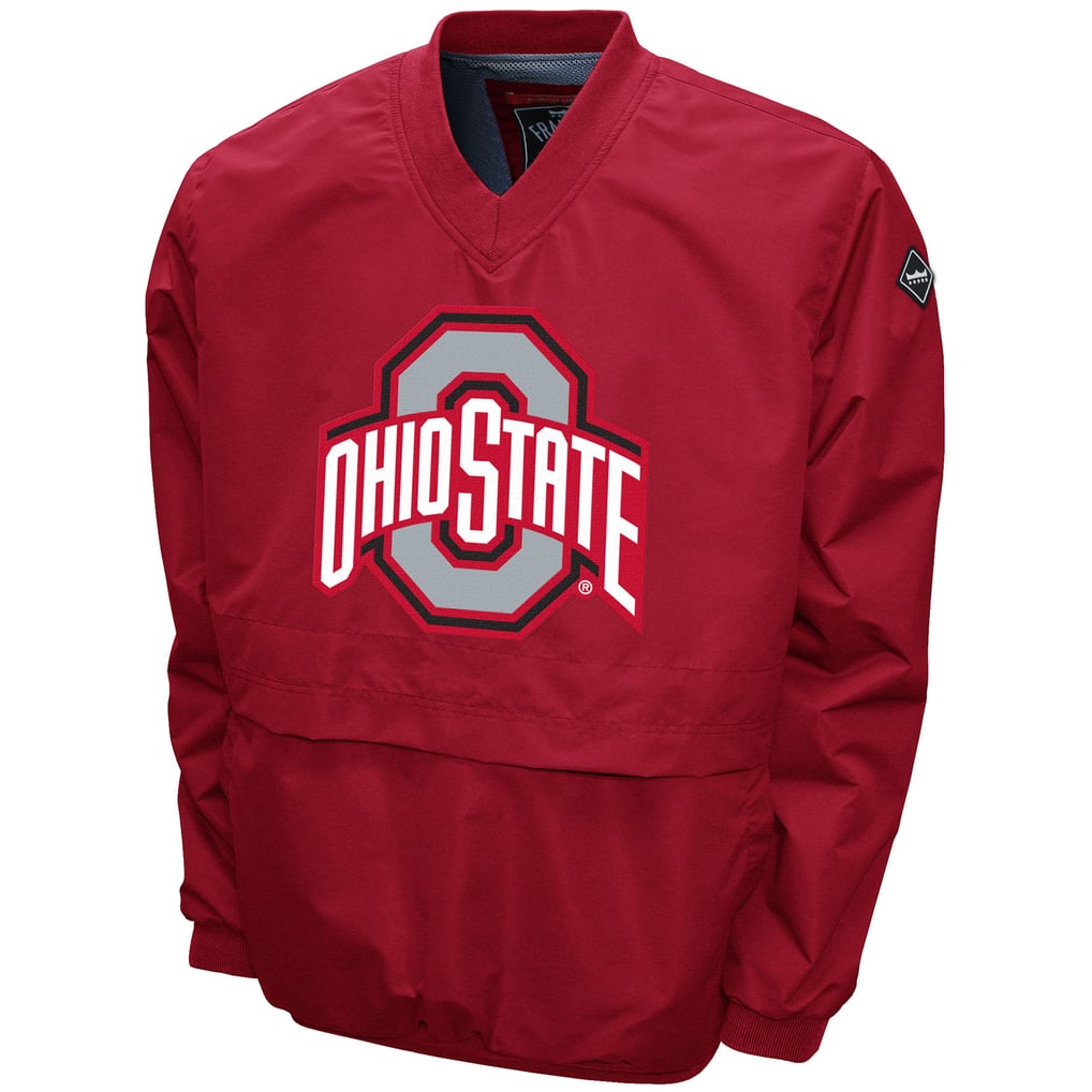 Ohio State Buckeyes Franchise Club Big Logo Windshell V-Neck Pullover Jacket - Scarlet