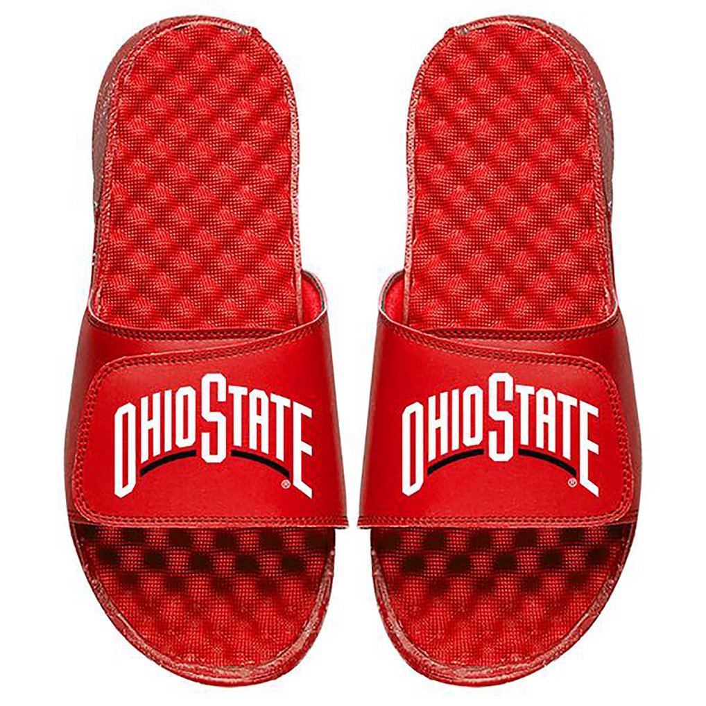 Ohio State Buckeyes ISlide Wordmark Slide Sandals - Red
