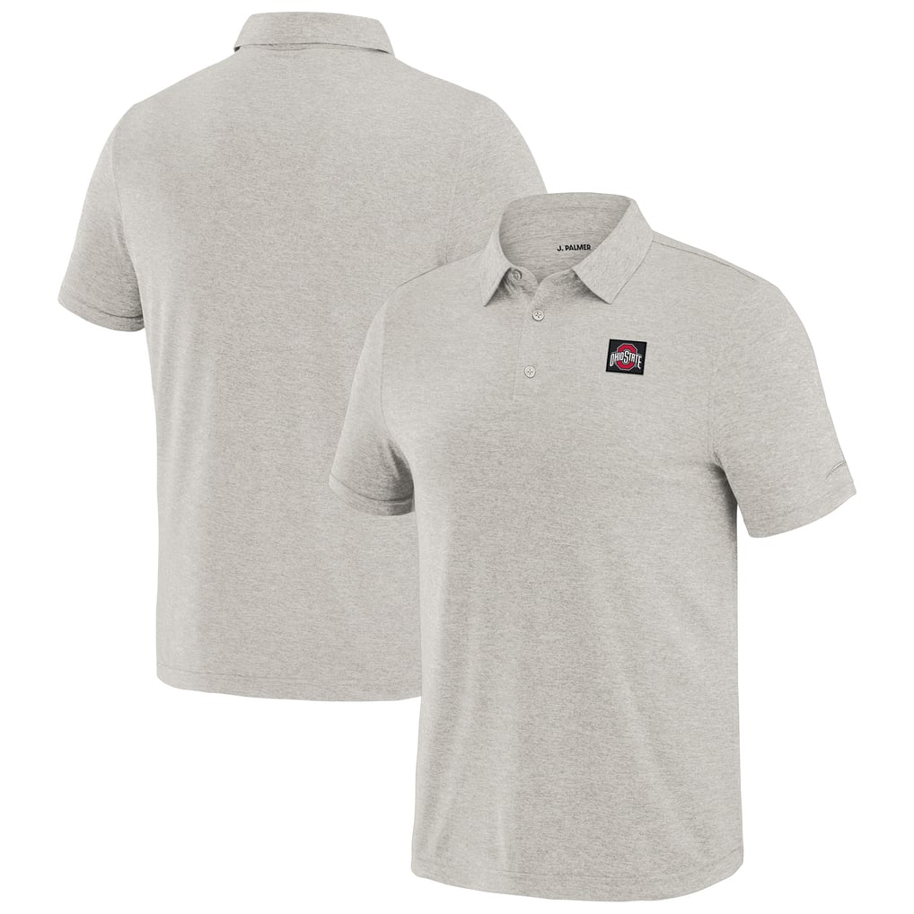  Ohio State Buckeyes J. Palmer Four Down Polo - Cream