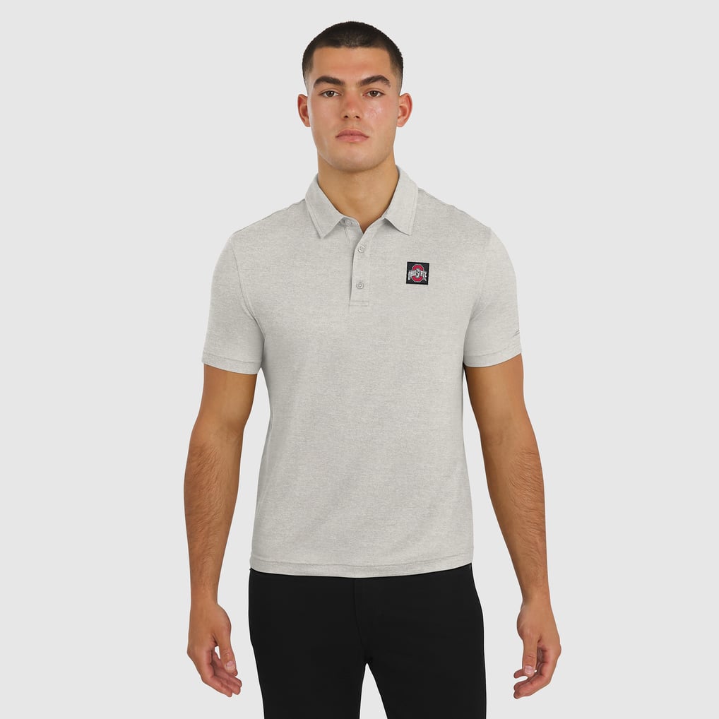  Ohio State Buckeyes J. Palmer Four Down Polo - Cream