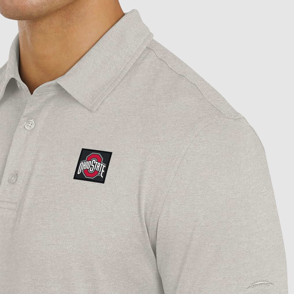  Ohio State Buckeyes J. Palmer Four Down Polo - Cream