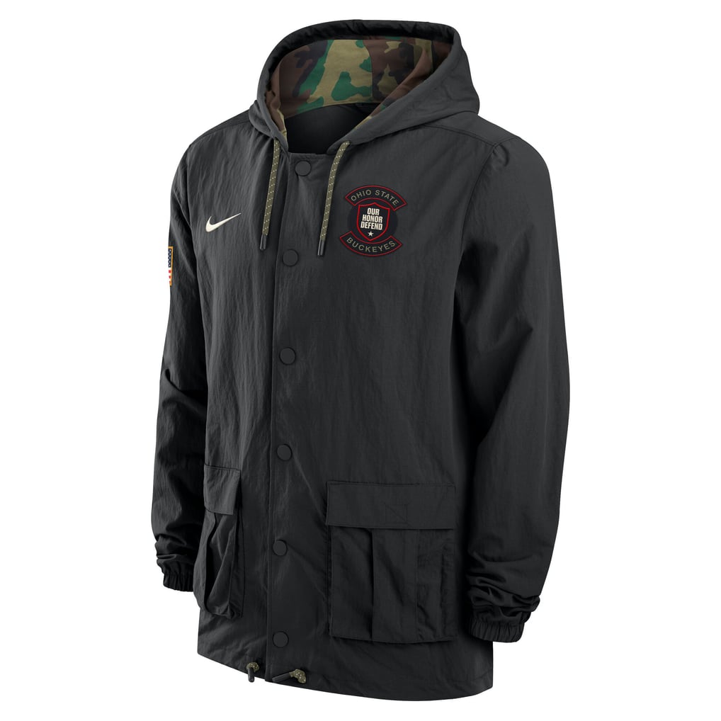 Ohio State Buckeyes Nike  2025 NCAA Military Appreciation Full-Snap Jacket - Black