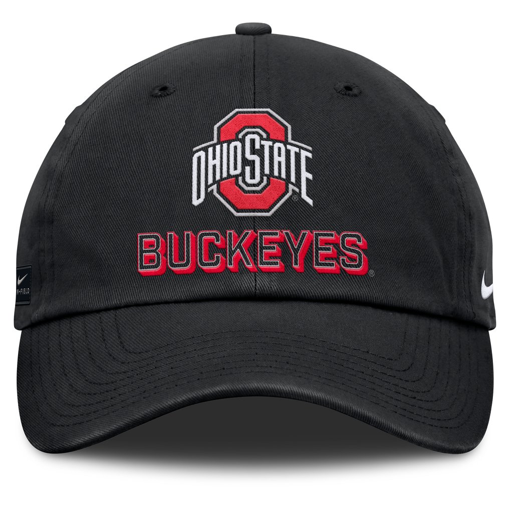 Ohio State Buckeyes Nike 2025 On-Field Club Adjustable Hat - Black