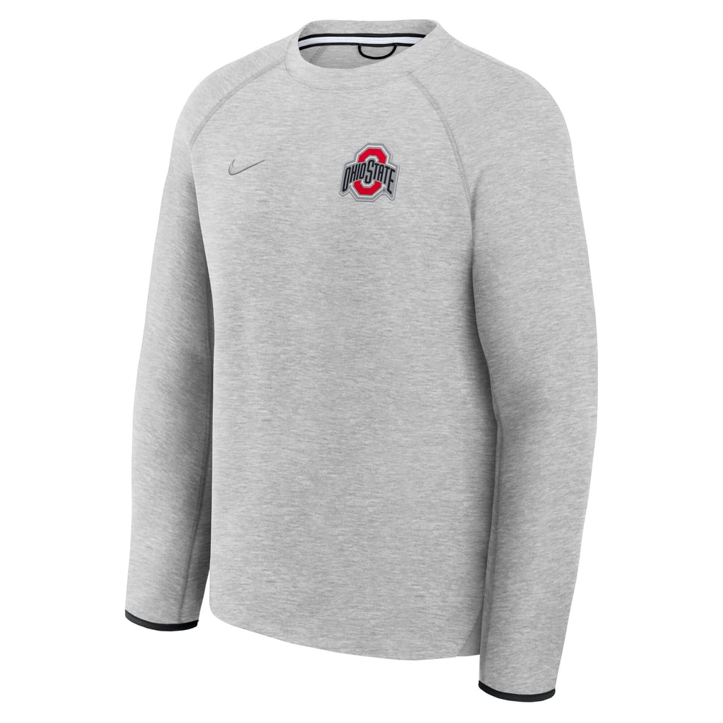 Ohio State Buckeyes Nike Tech Fleece Raglan Sweatshirt - Heather Gray