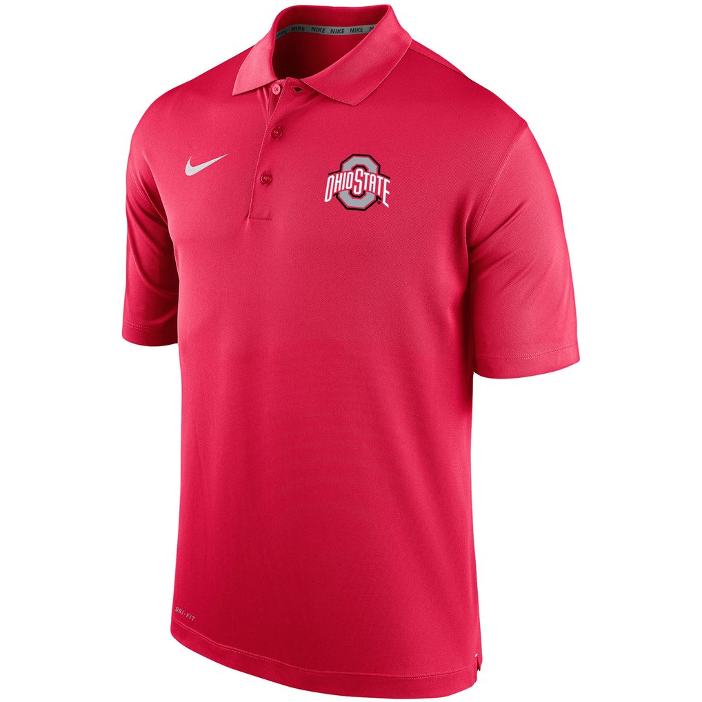 Ohio State Buckeyes Nike Primary Logo Varsity Performance Polo - Scarlet
