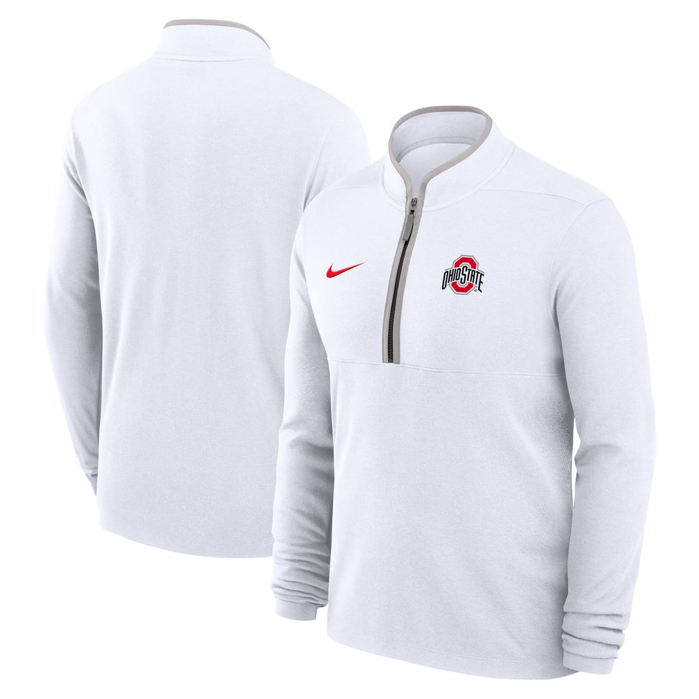 Ohio State Buckeyes Nike Courtside Victory Dri-FIT Half-Zip Pullover - White