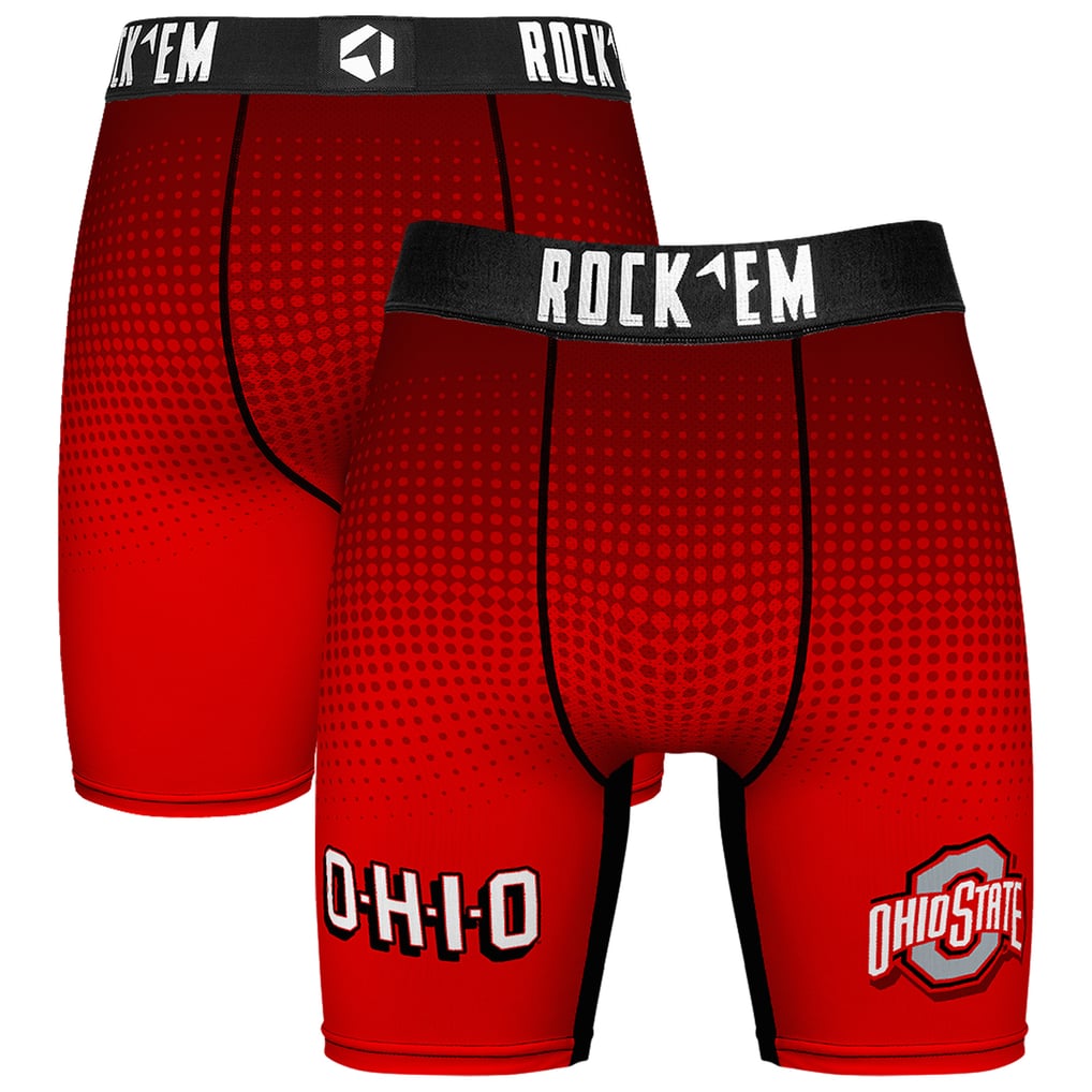 Ohio State Buckeyes Rock Em Socks Slogan Boxer Briefs - Scarlet