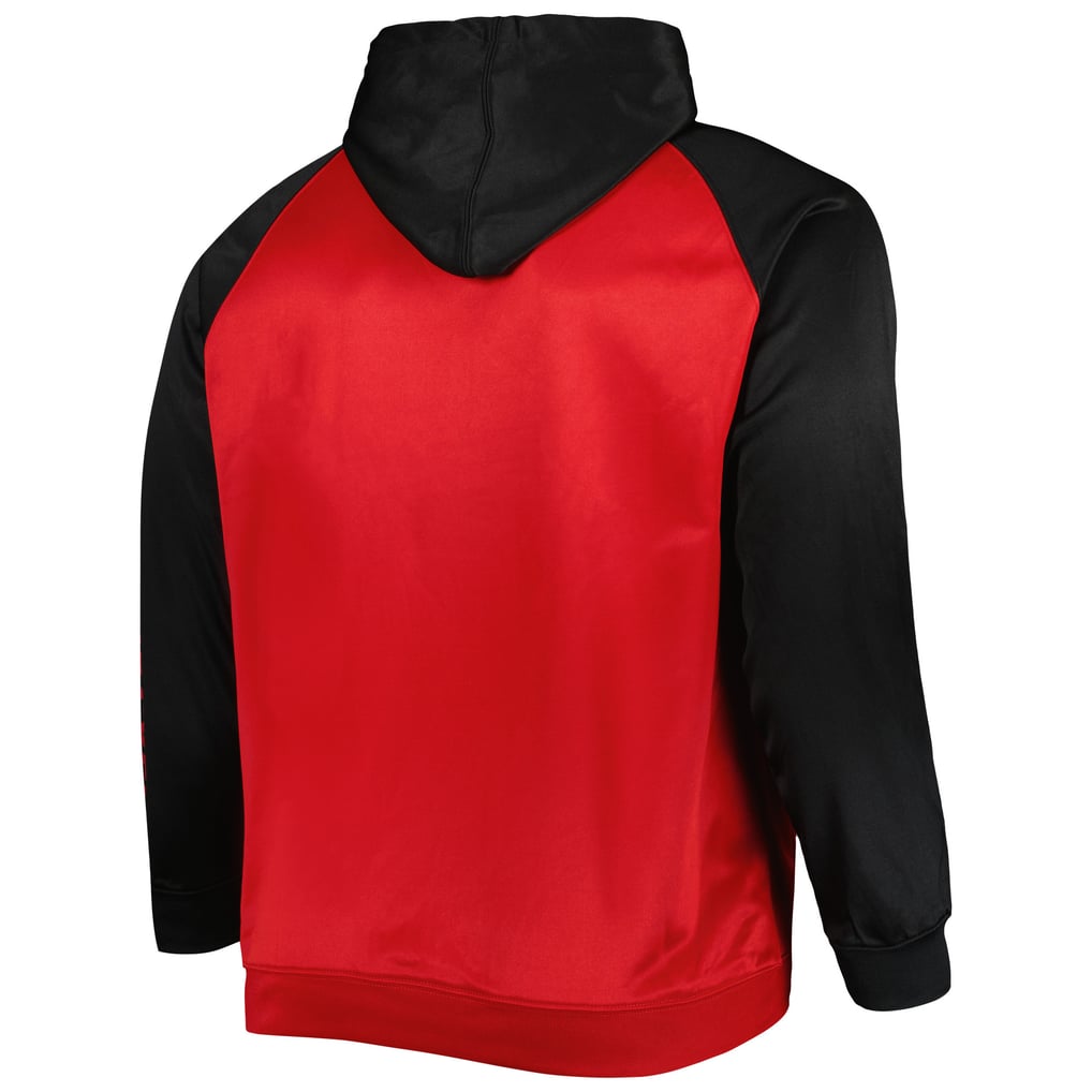 Ohio State Buckeyes Big & Tall Raglan Fleece Pullover Hoodie - Scarlet