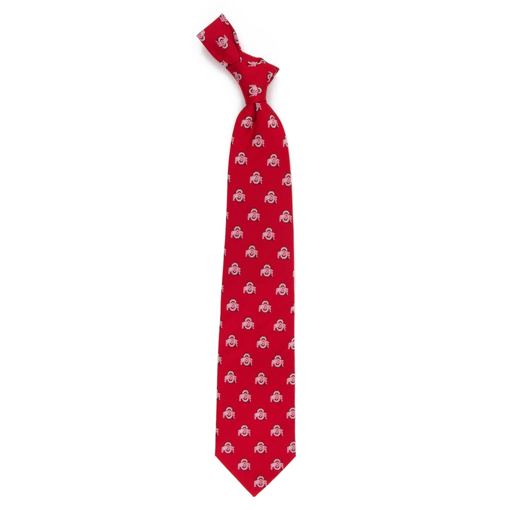Ohio State Buckeyes Echo Woven Silk Tie - Scarlet