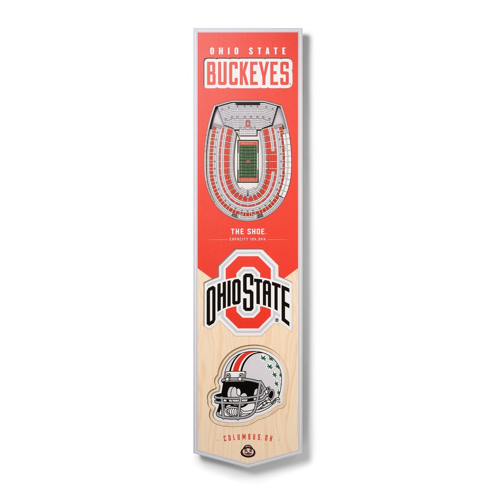 Ohio State Buckeyes 8'' x 32'' 3D StadiumView Banner