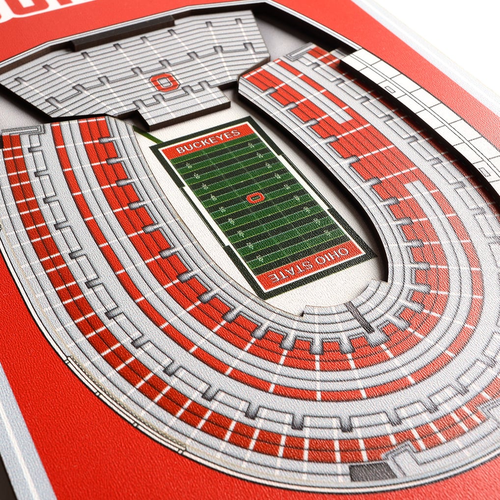 Ohio State Buckeyes 8'' x 32'' 3D StadiumView Banner