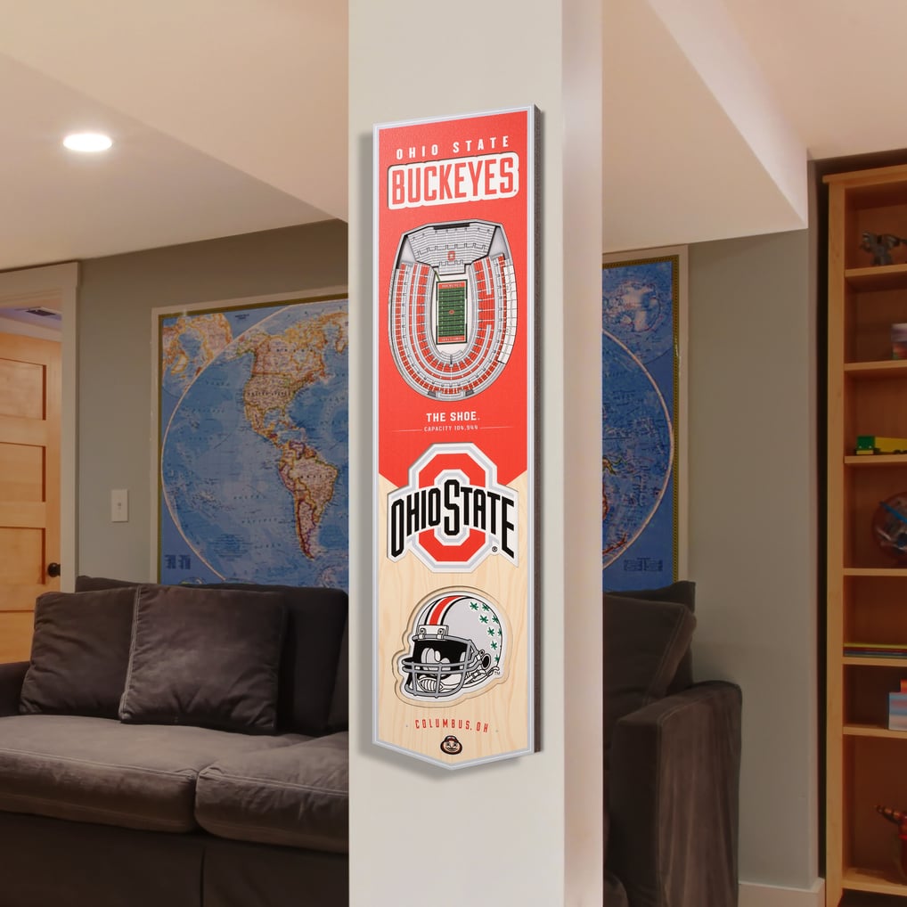 Ohio State Buckeyes 8'' x 32'' 3D StadiumView Banner