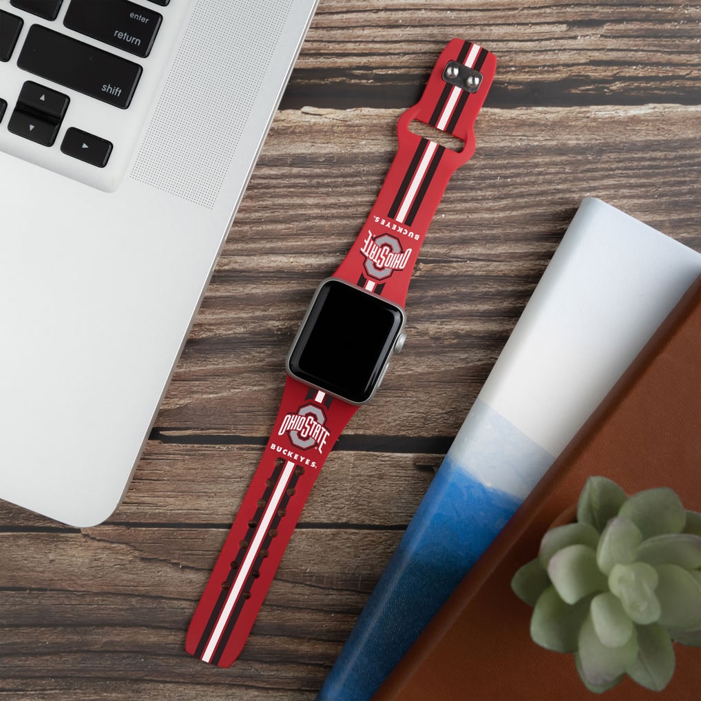 Ohio State Buckeyes Silicone Apple Watch Band